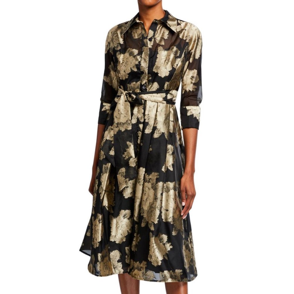 Rickie Freeman for Teri Jon Floral Organza Dress